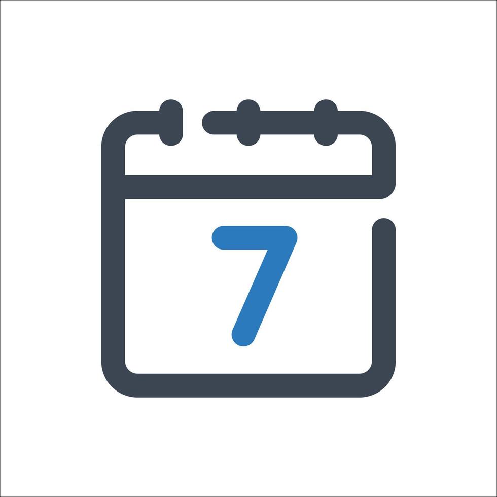 7 days icon - vector illustration . 7, days, Calendar, Daily, Event, Schedule, Time, Week, Weekly, Date, seven, line, outline, icons .