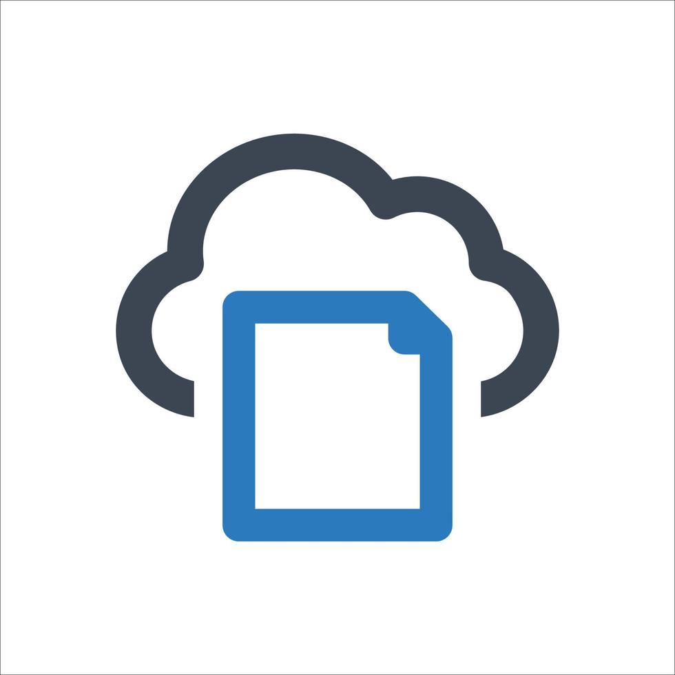 Cloud File icon - vector illustration . Cloud, File, Share, Sharing, Storage, Data, Document, Download, save, line, outline, icons .