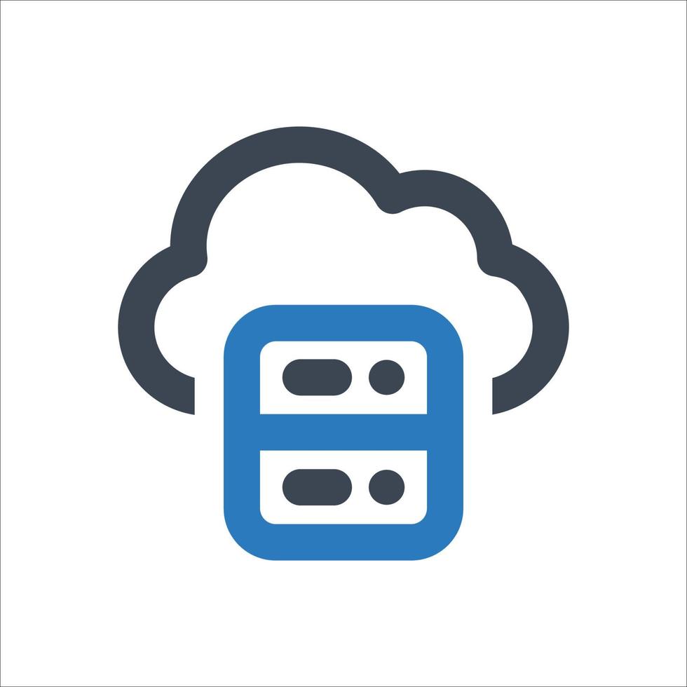 Cloud Server icon - vector illustration . Cloud, Hosting, Storage, Database, Server, Data, Backup, Computing, Network, line, outline, icons .