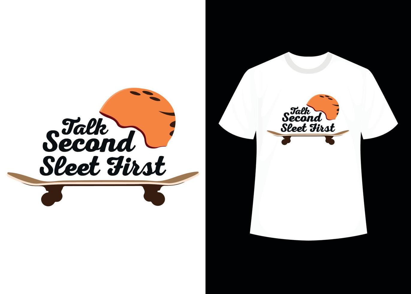 Skate printable vector t shirt design template.