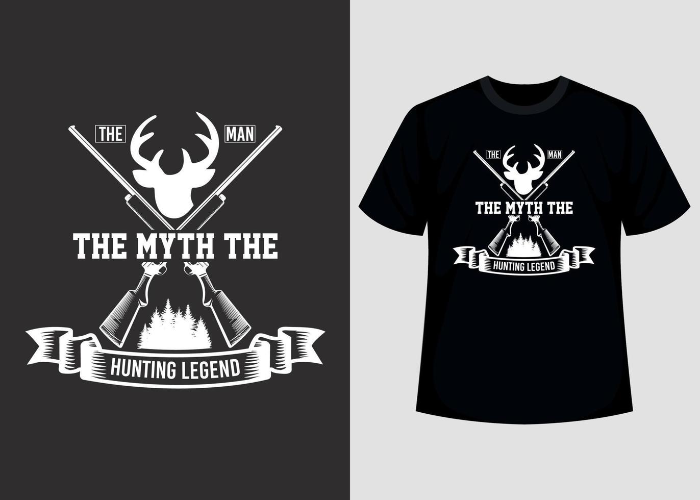 Hunting Legend Print T shirt Design Template. Hunting vector. Hunting t-shirt grunge. Deer, rifle, mountain. vector