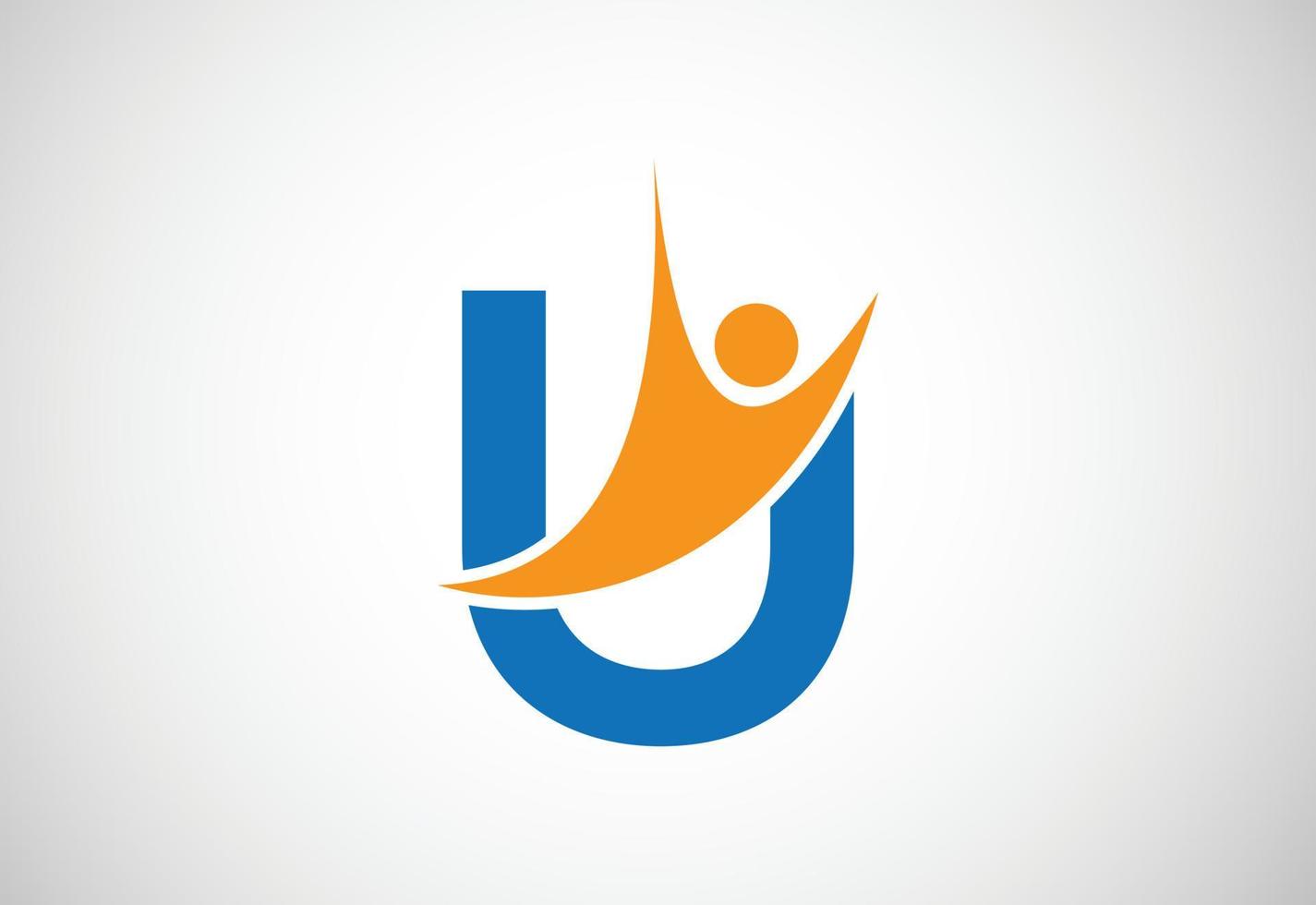 Letter U logo design template, Vector illustration