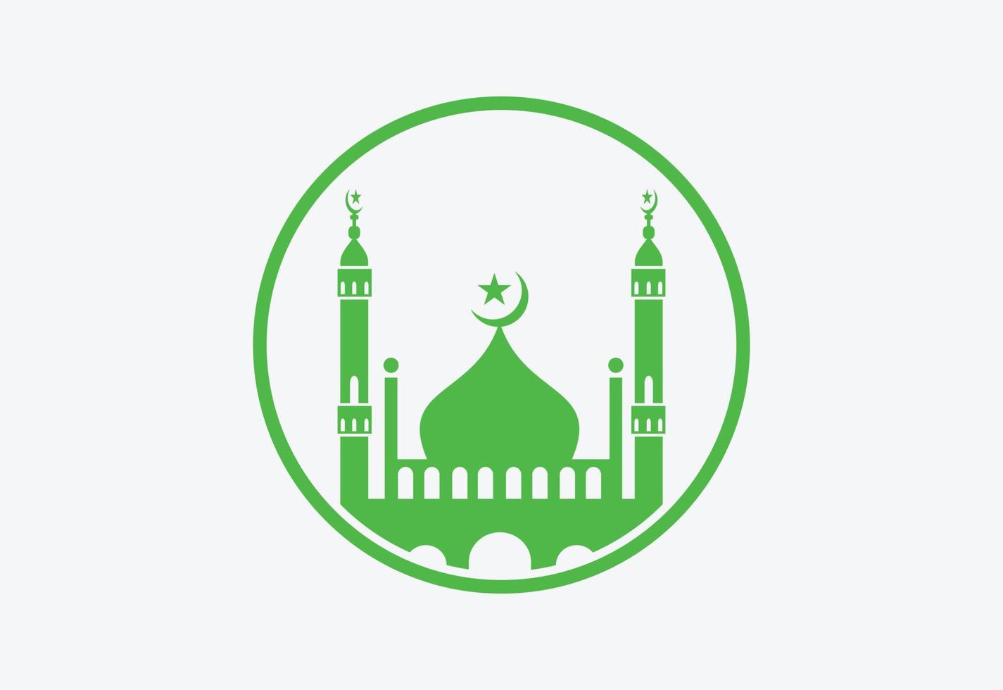 diseño de logotipo de mezquita, plantilla de logotipo islámico, ilustración vectorial vector