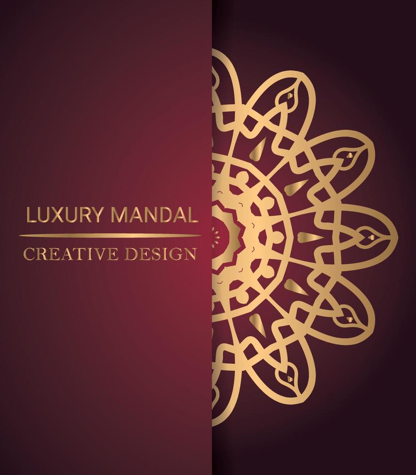 luxury ornamental mandala design background vector