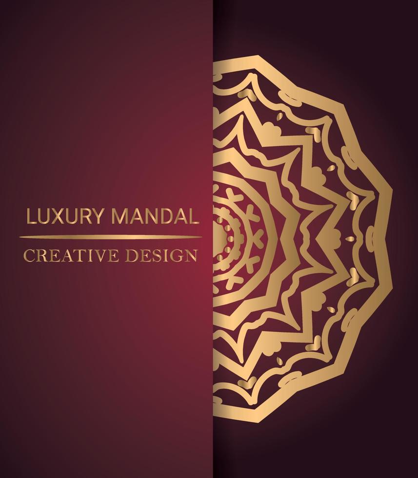 luxury ornamental mandala design background vector