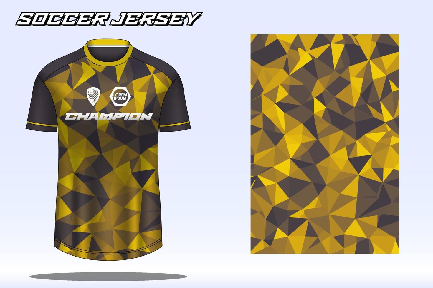 Soccer jersey sport t-shirt design mockup for football club vector