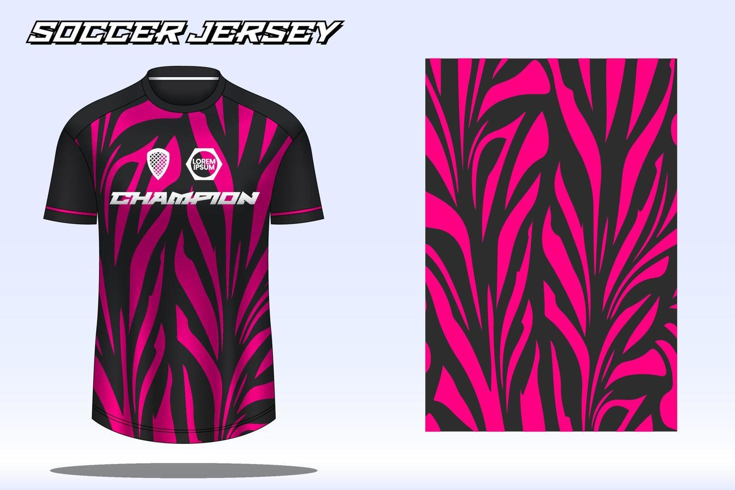 Soccer jersey sport t-shirt design mockup for football club vector