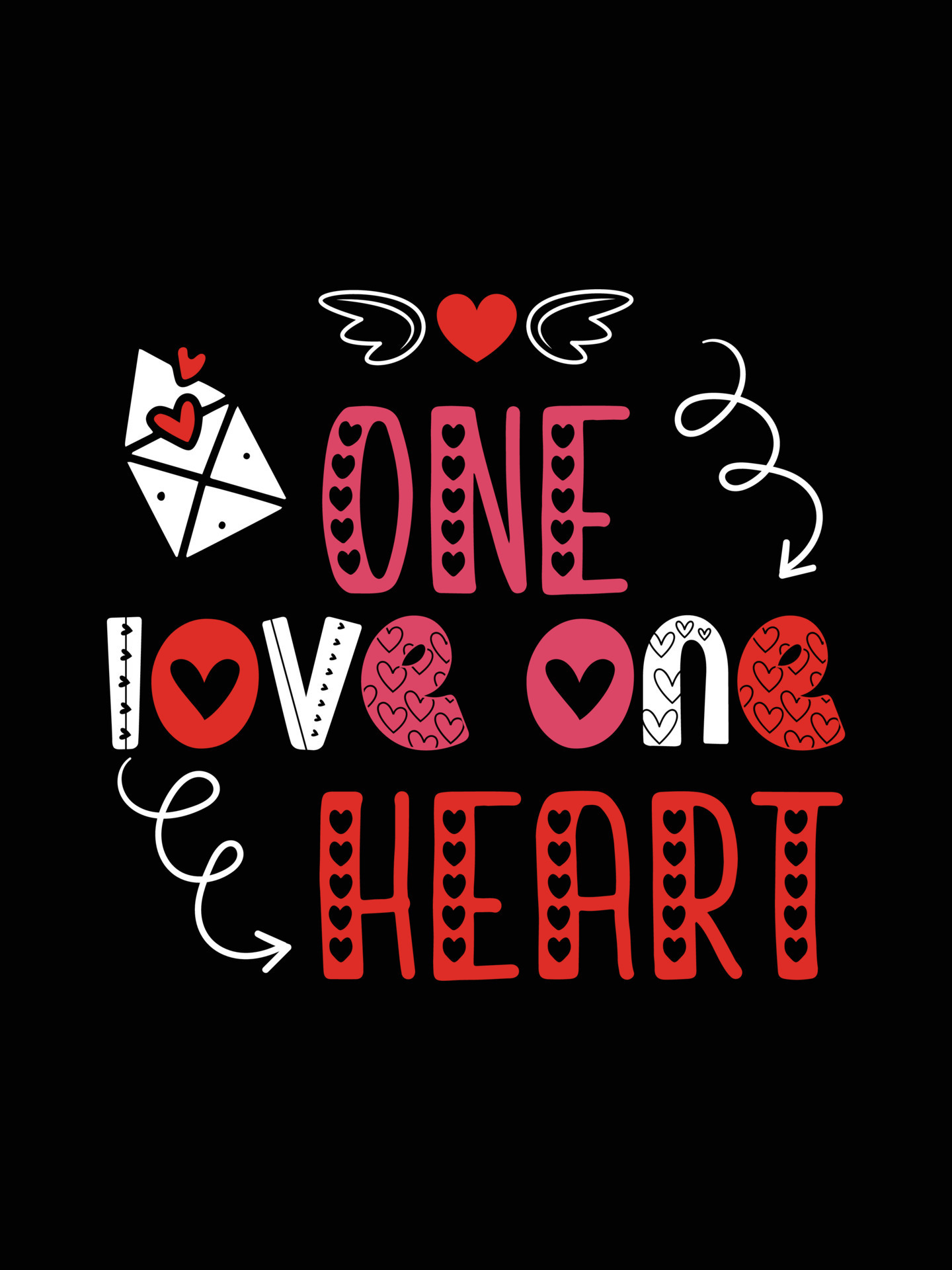 One Love One Heart Art 17722411 Vector Art At Vecteezy