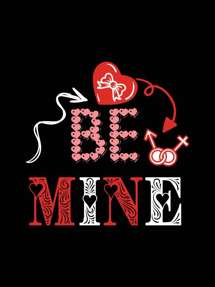 Valentine typography cute wedding lettering t-shirt design vector