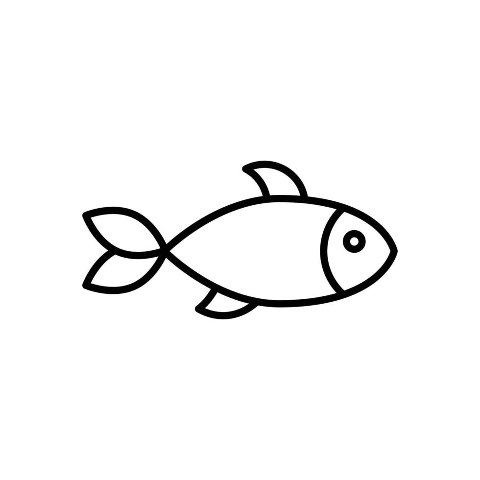 fish icon. outline icon vector