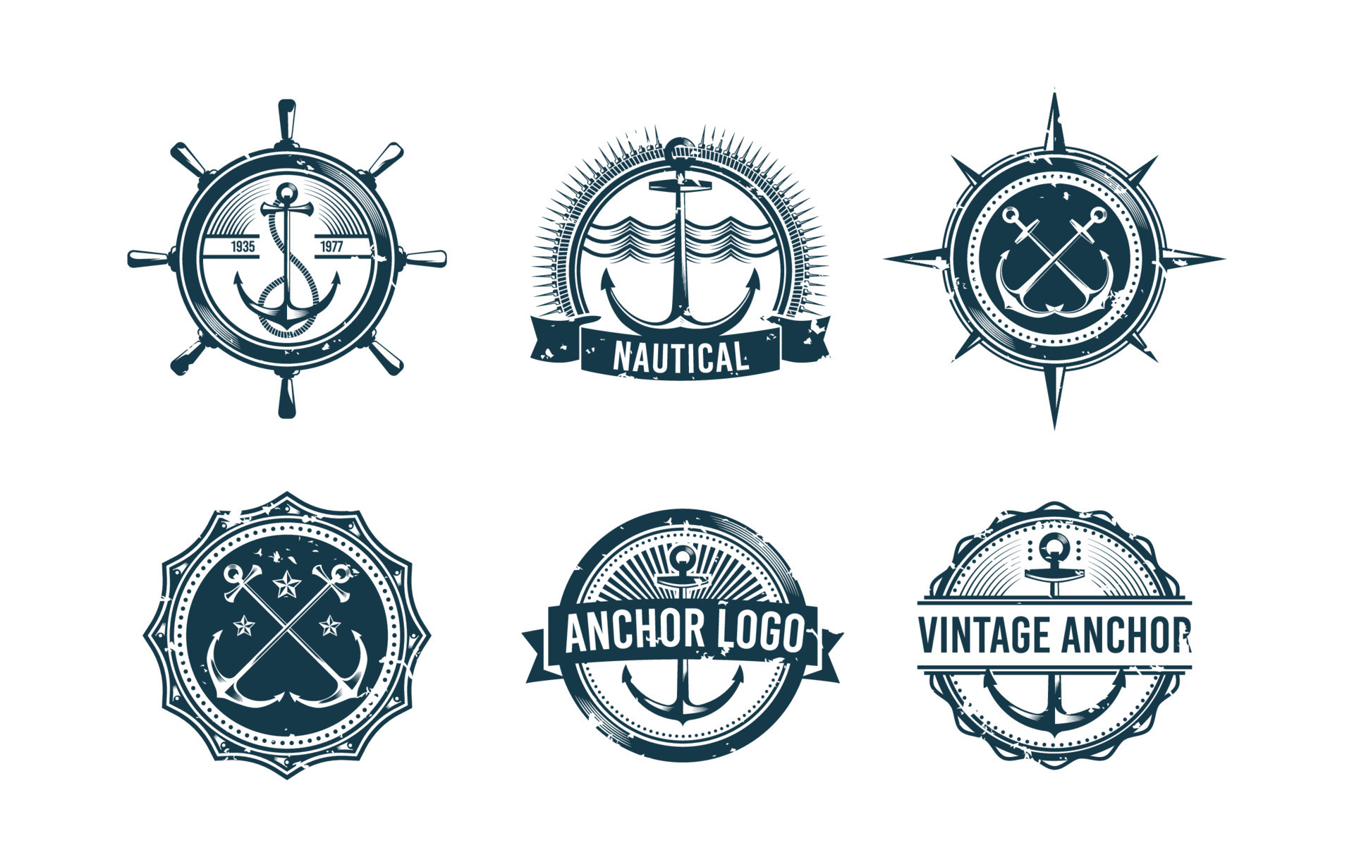 Vintage Anchor Logo 17722577 Vector Art at Vecteezy