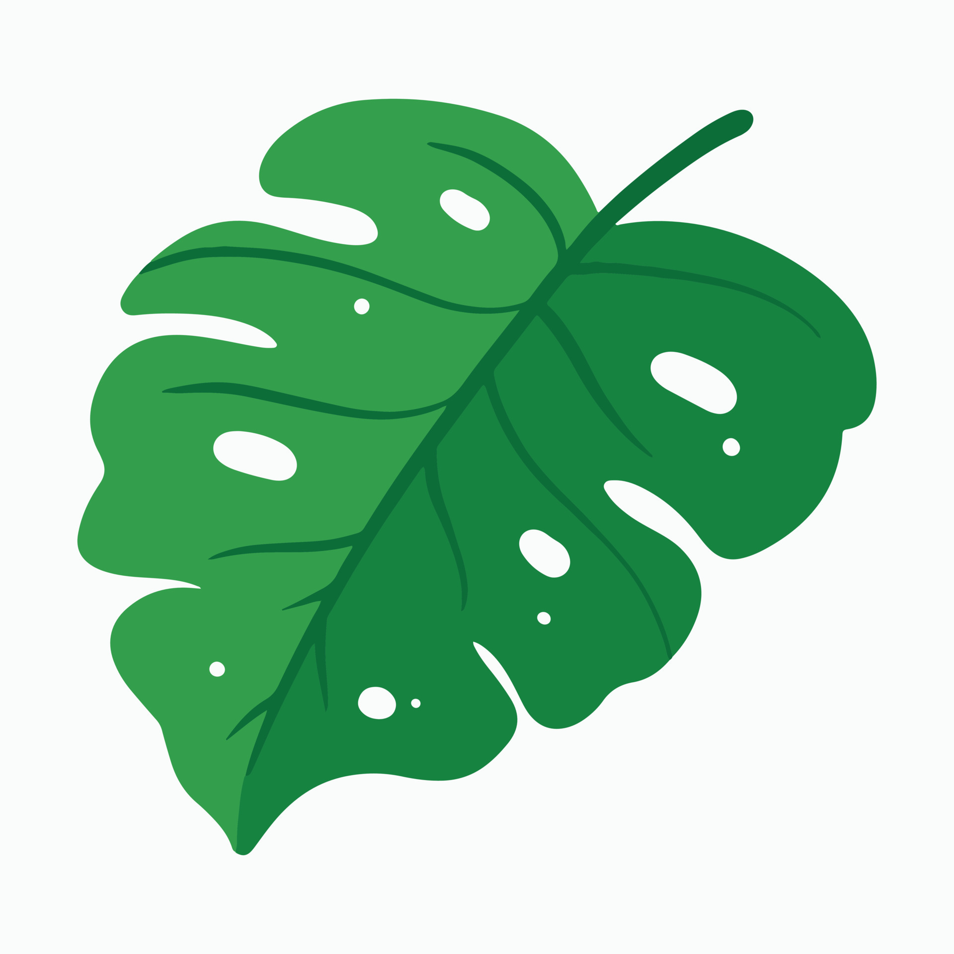 monstera-leaf-in-cartoon-illustration-for-tropical-design-element