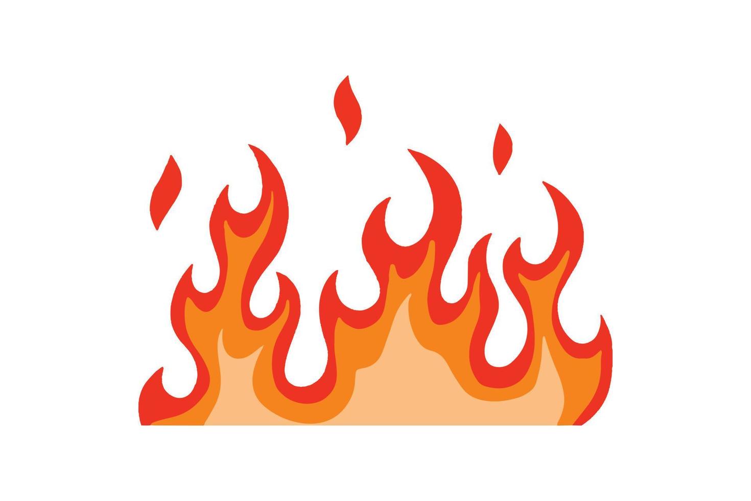 Fire flame in cartoon isolated for design element vector