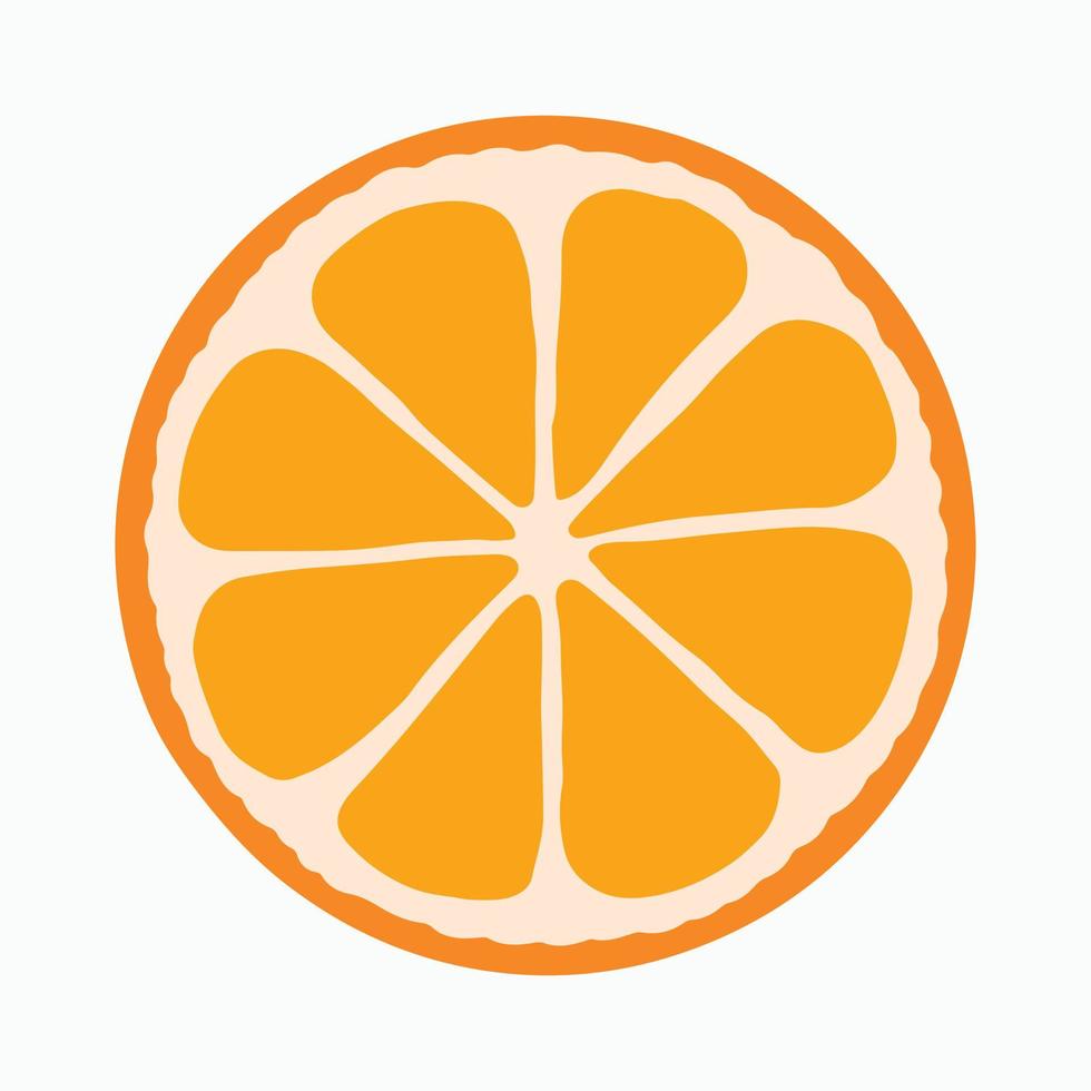 Slice of orange illustration for summer holiday design element vector