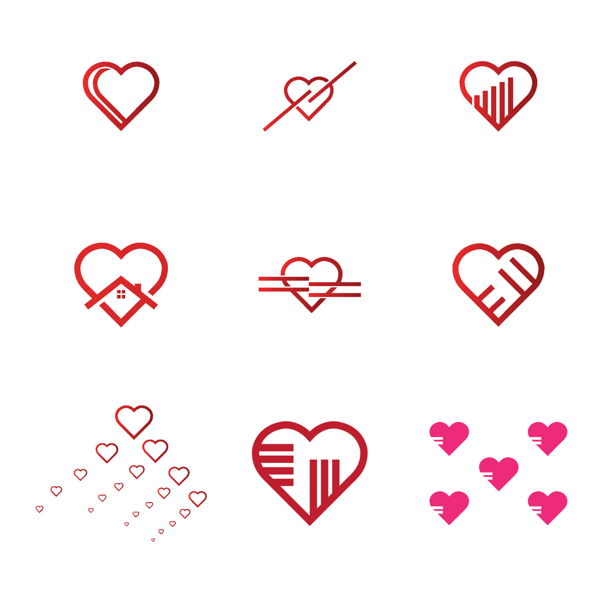 creative heart logo and symbol design vector template 17722659 Vector