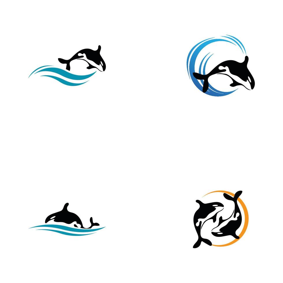 Orca Logo Vector Illustration On Trendy Design.