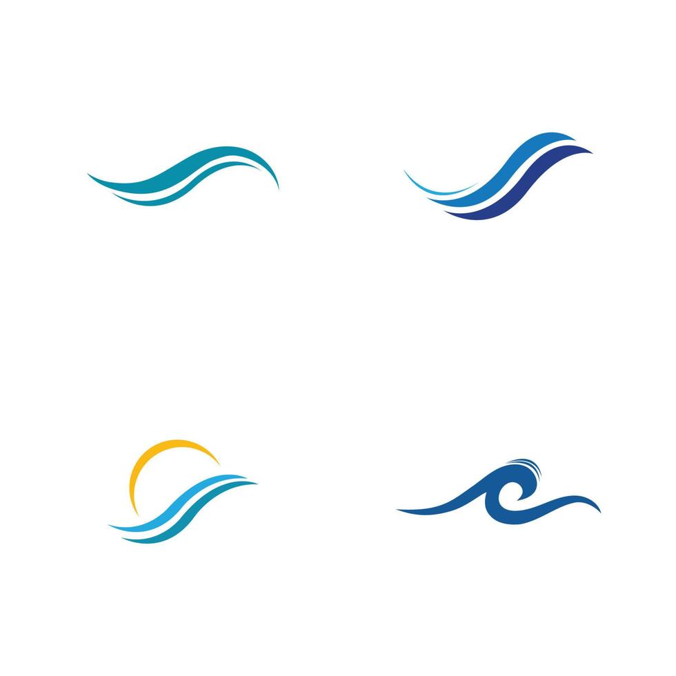 Water wave icon vector