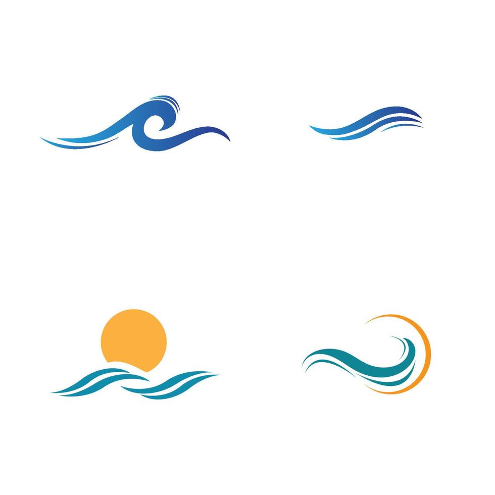 vector de icono de onda de agua