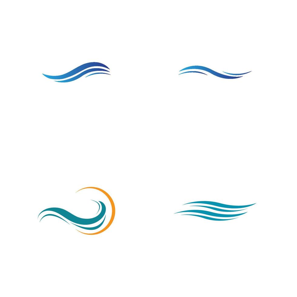 Water wave icon vector