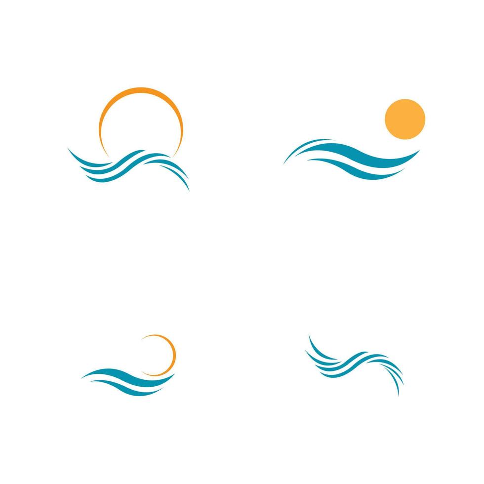 vector de icono de onda de agua