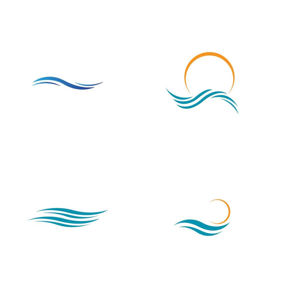 Water wave icon vector