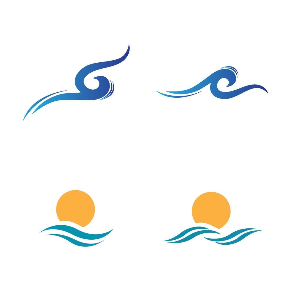 vector de icono de onda de agua