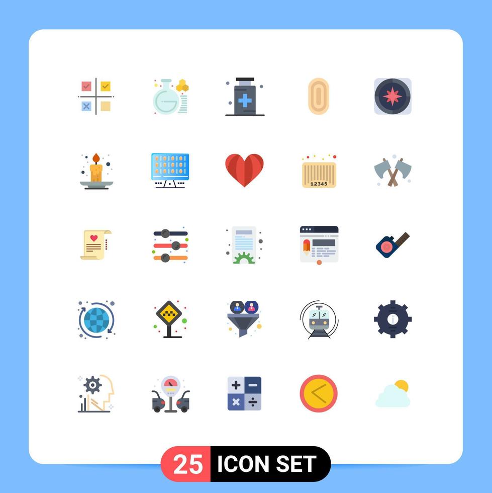 25 Creative Icons Modern Signs and Symbols of ornamental buildings study adornment hospital Editable Vector Design Elements