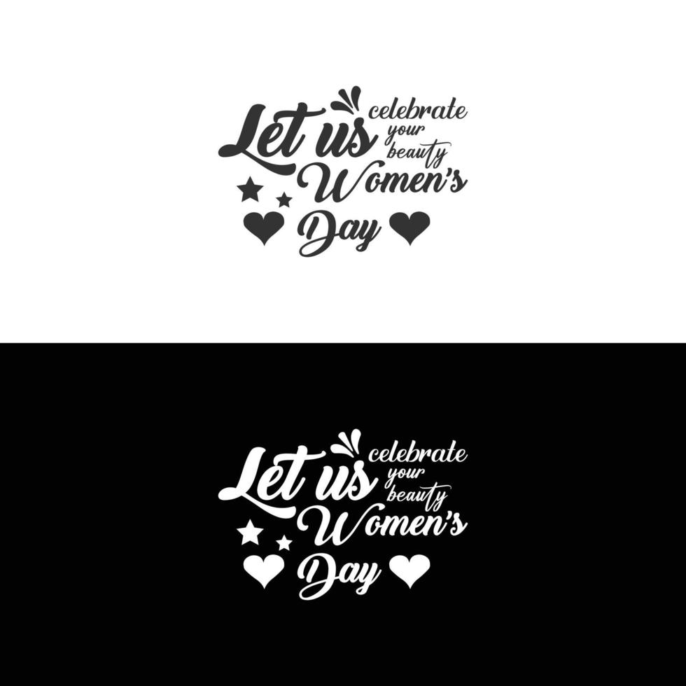 Happy Women's Day T-Shirt typography design free vector