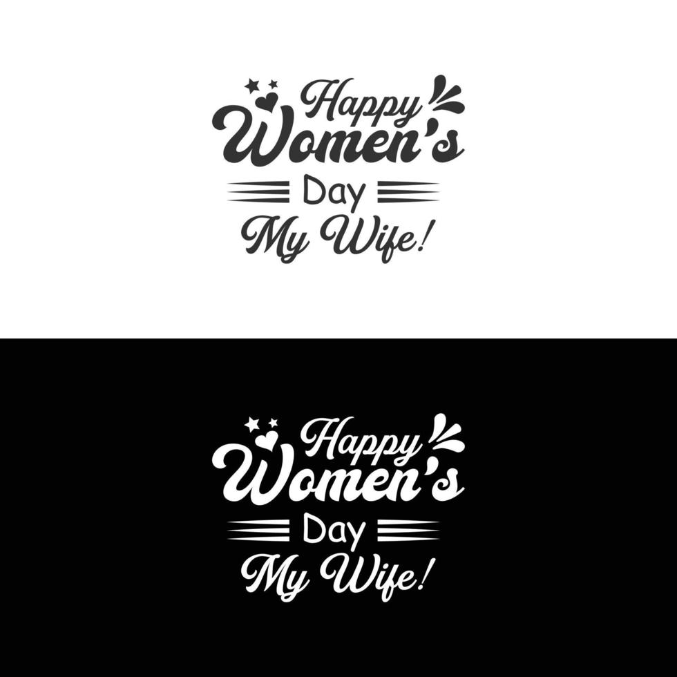 diseño de tipografía de camiseta feliz día de la mujer gratis vector