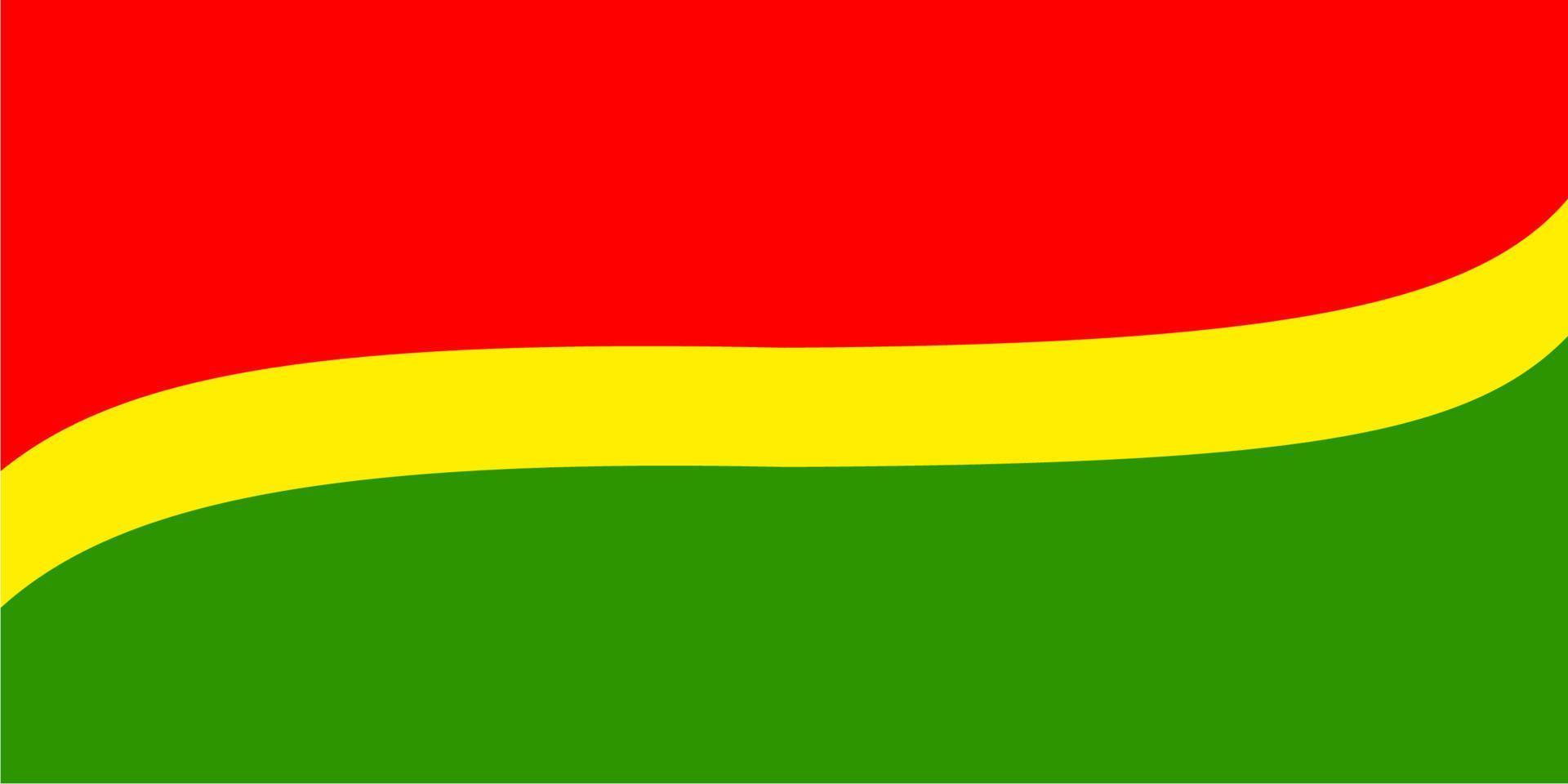 gráfico vectorial de bandera roja, amarilla y verde. bueno para impresiones, anuncios, afiches, volantes, tienda de warmindo, fondo, bandera, etc. vector