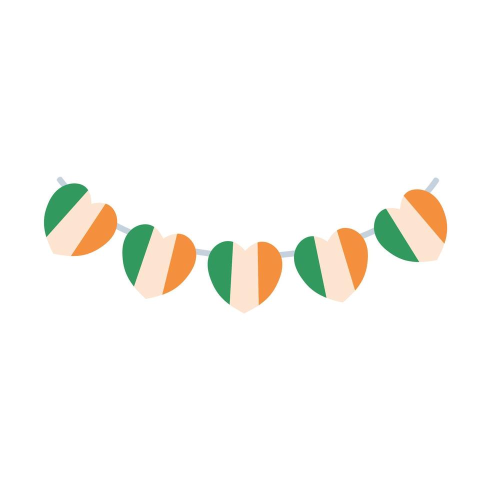 Irish flag on clover leaf background For St. Patrick's Day Party Decorations vector