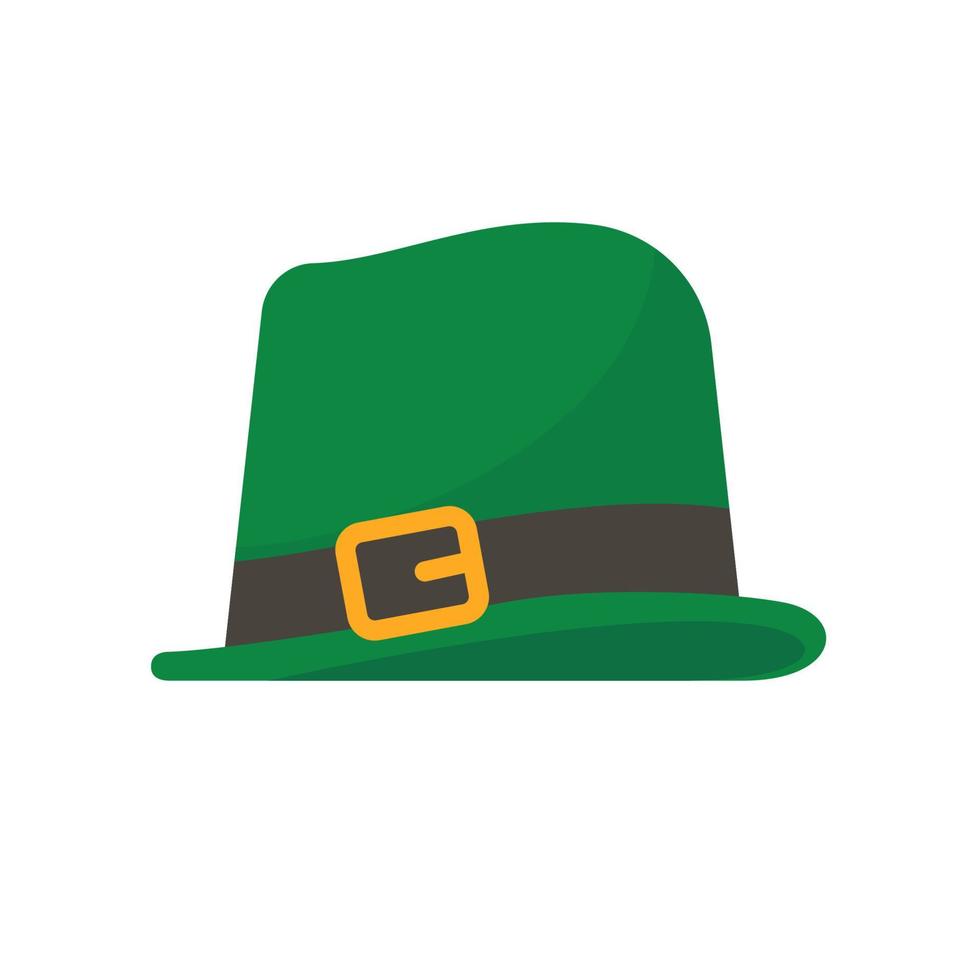 Leprechaun green top hat St. Patrick's Day celebration decorations. vector