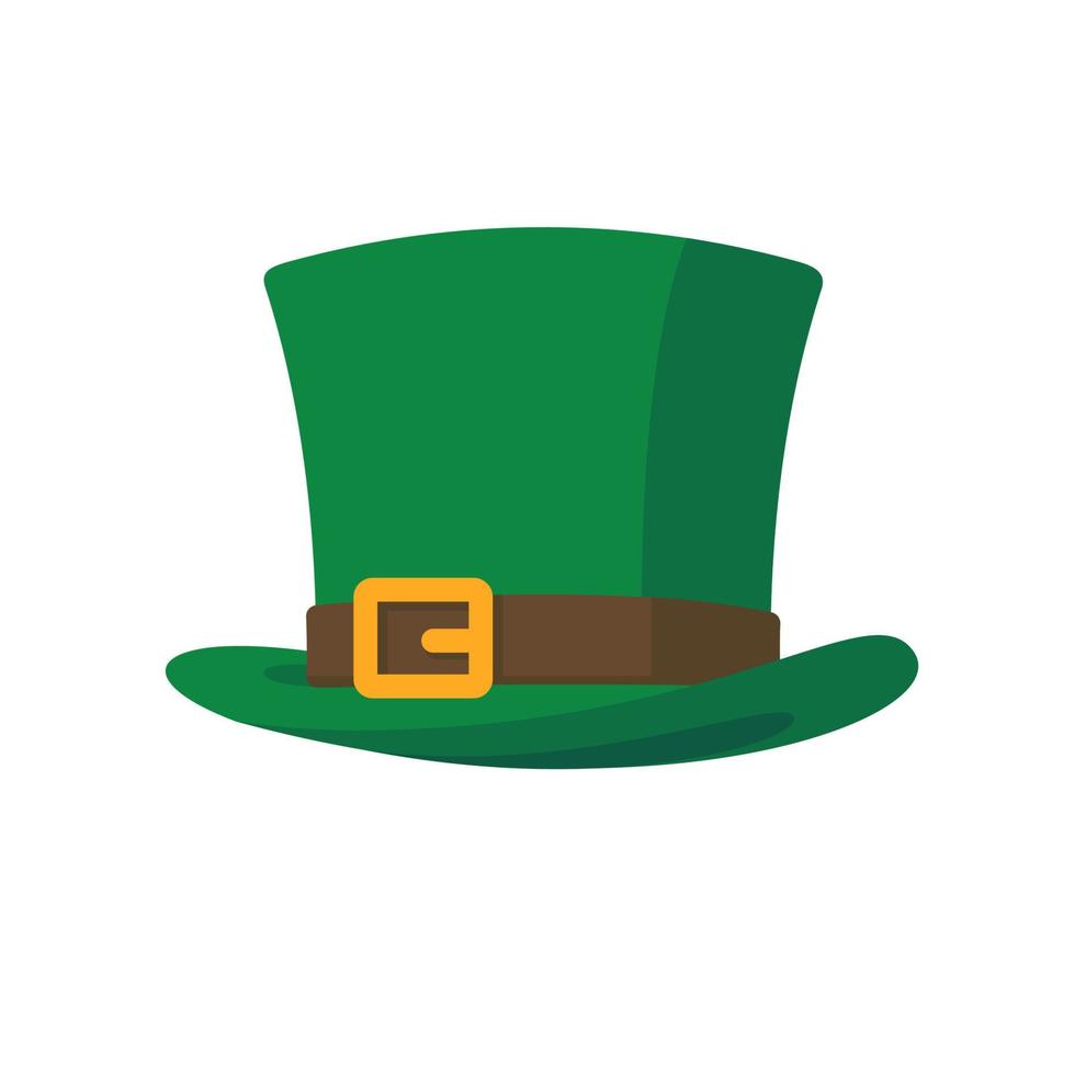 Leprechaun green top hat St. Patrick's Day celebration decorations. vector