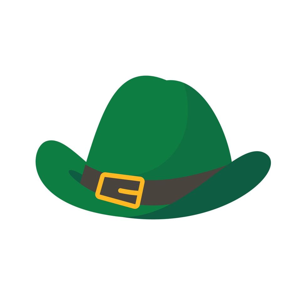 Leprechaun green top hat St. Patrick's Day celebration decorations. vector