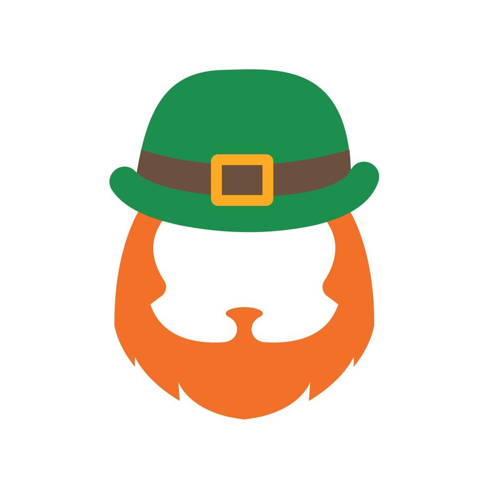 Saint Patrick's Day element of characters leprechaun with green hat vector