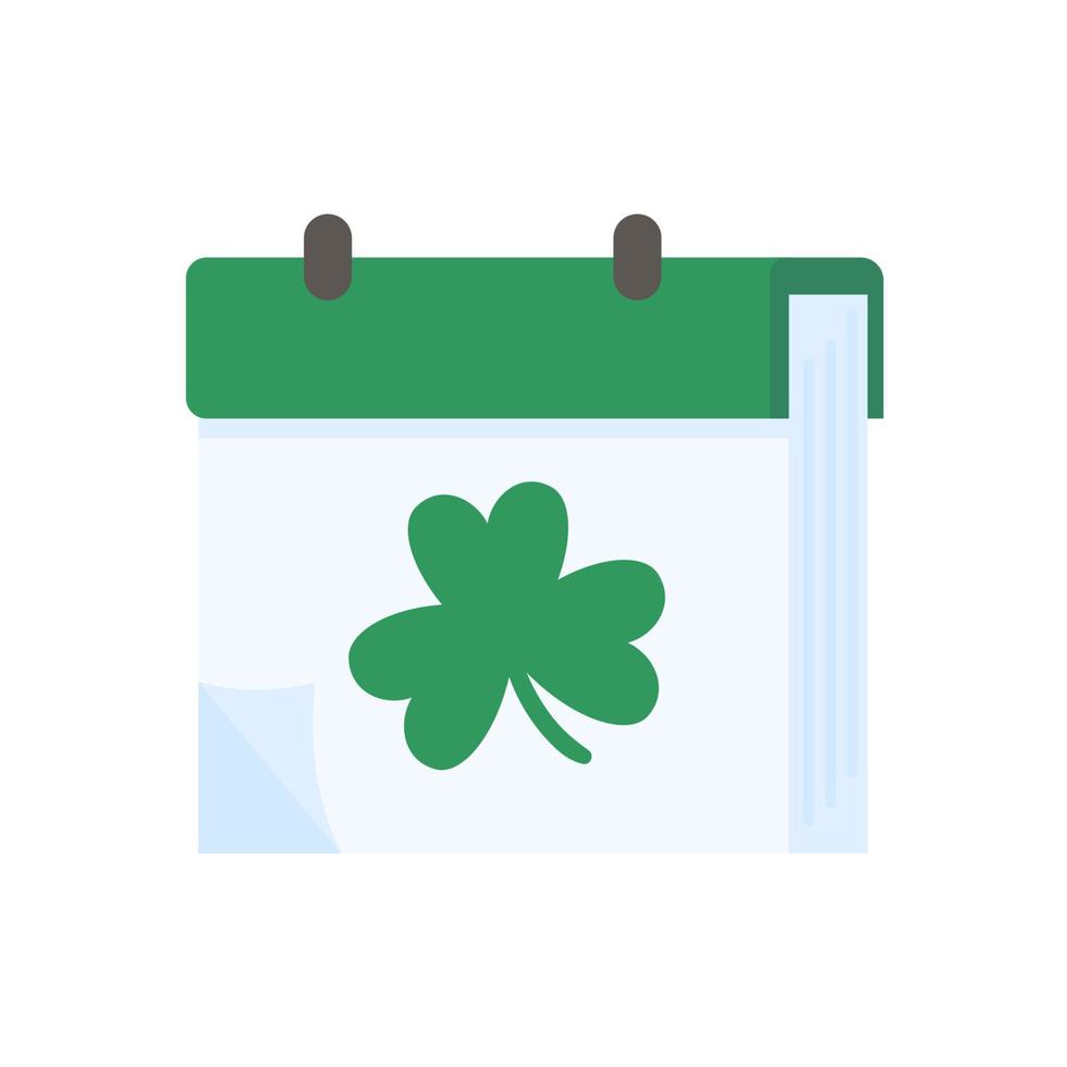 Icelandic flag calendar Reminder of Saint Patrick's Day with a Clover vector