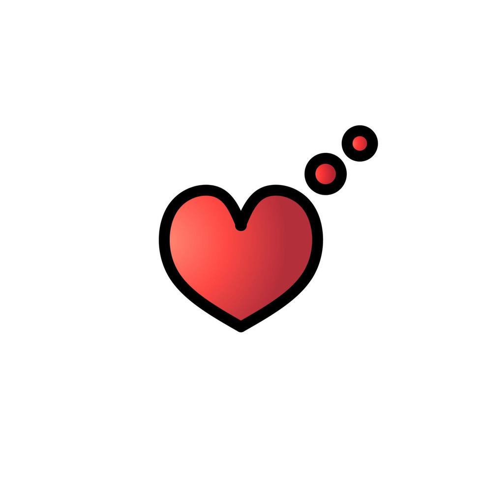 diseño de icono de amor, icono simple con concepto de elegancia, perfecto para el símbolo de San Valentín o el logotipo de su empresa vector