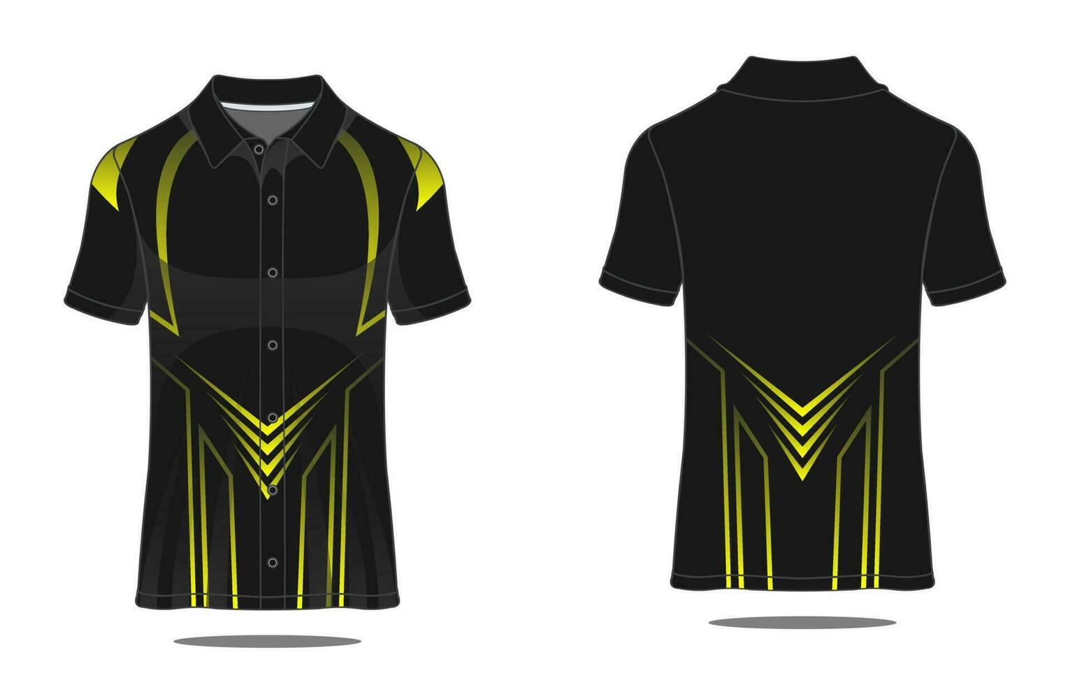 plantilla camiseta polo uniforme vector