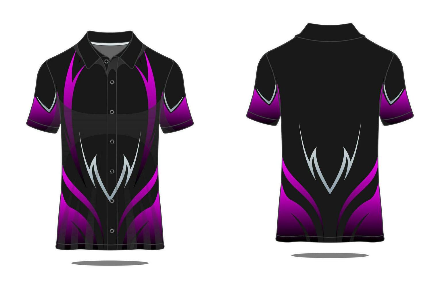 Template Tshirt polo uniform vector