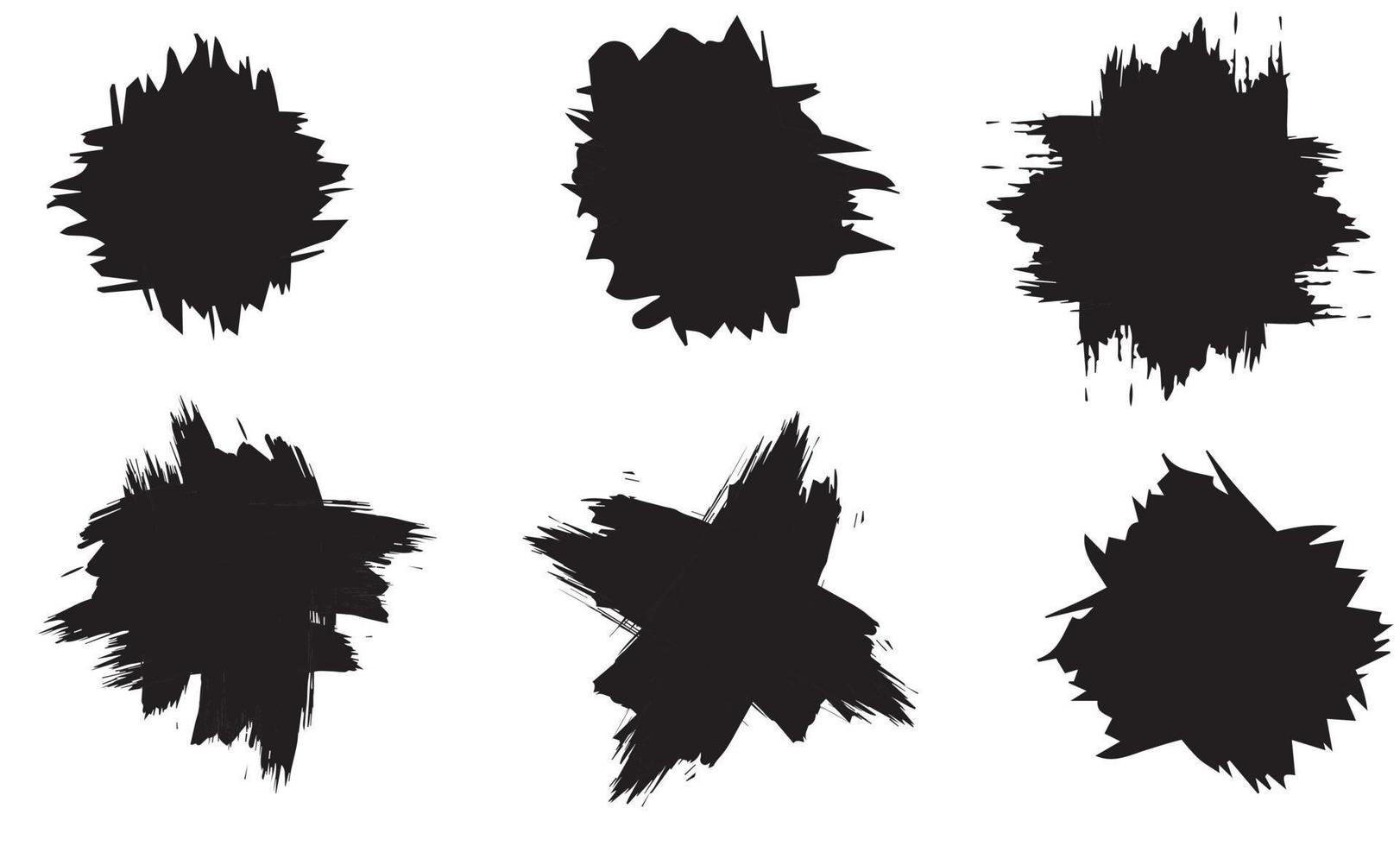 brush strokes Set of vector