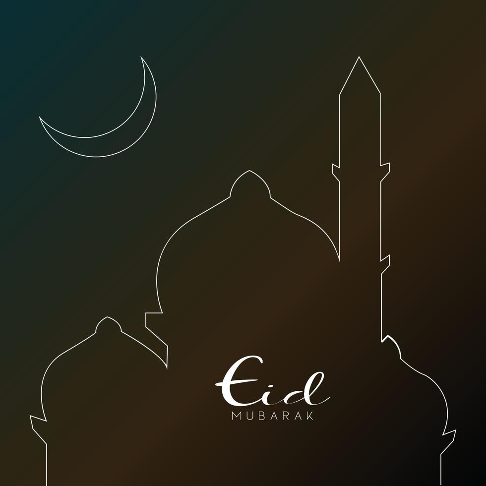 Eid mubarak islamic greeting card , poster, banner design, vector illustration