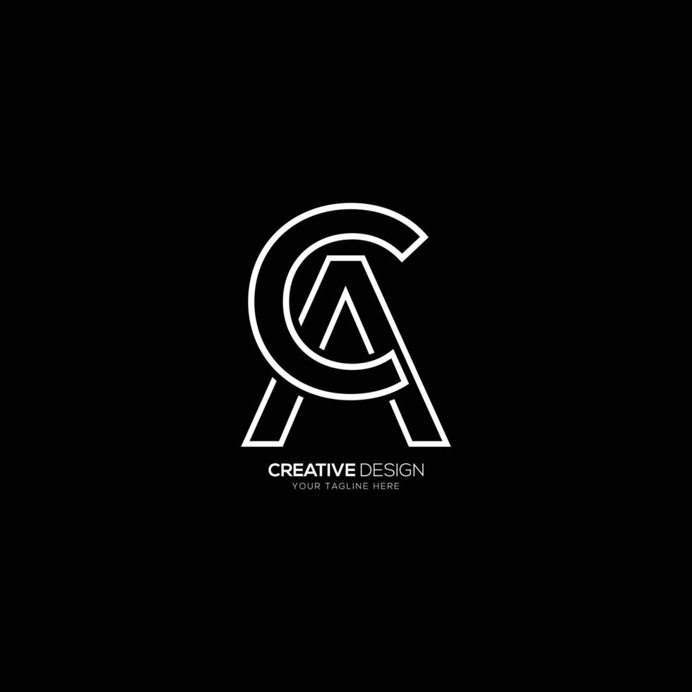 Creative letter C A line art minimal logo vector