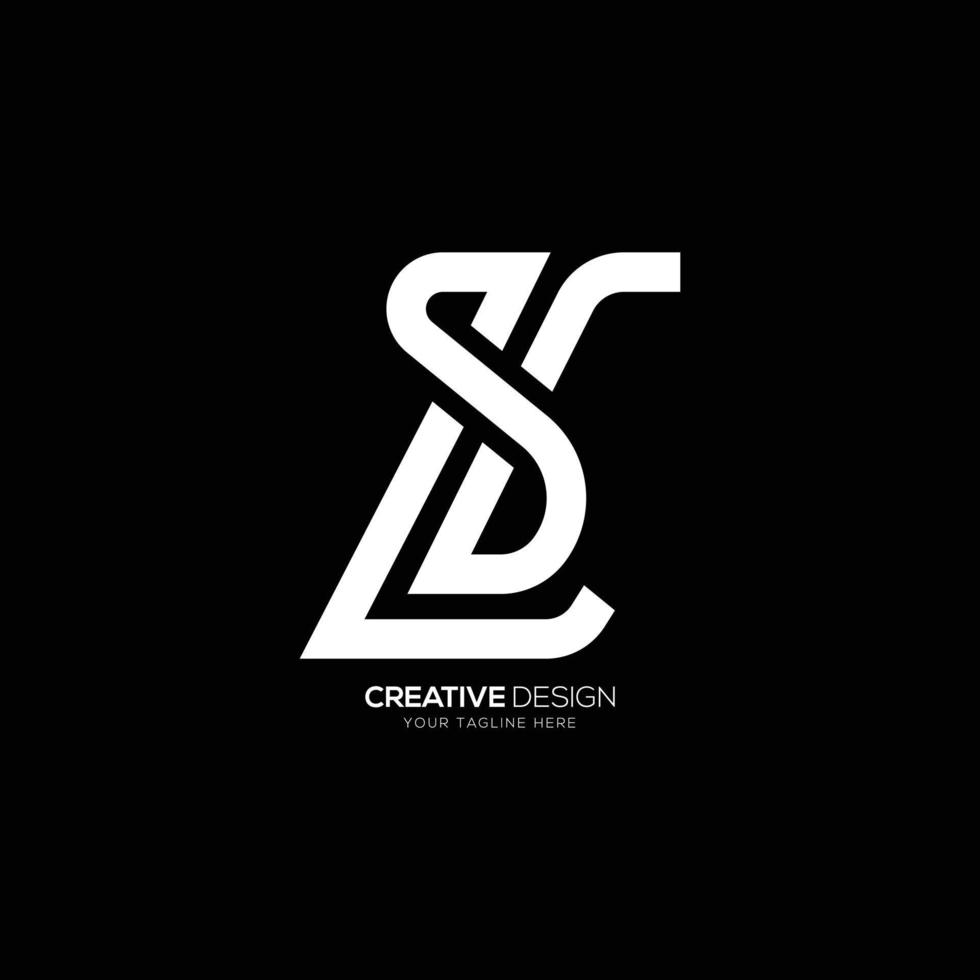 Letter S L or L S modern monogram logo design vector