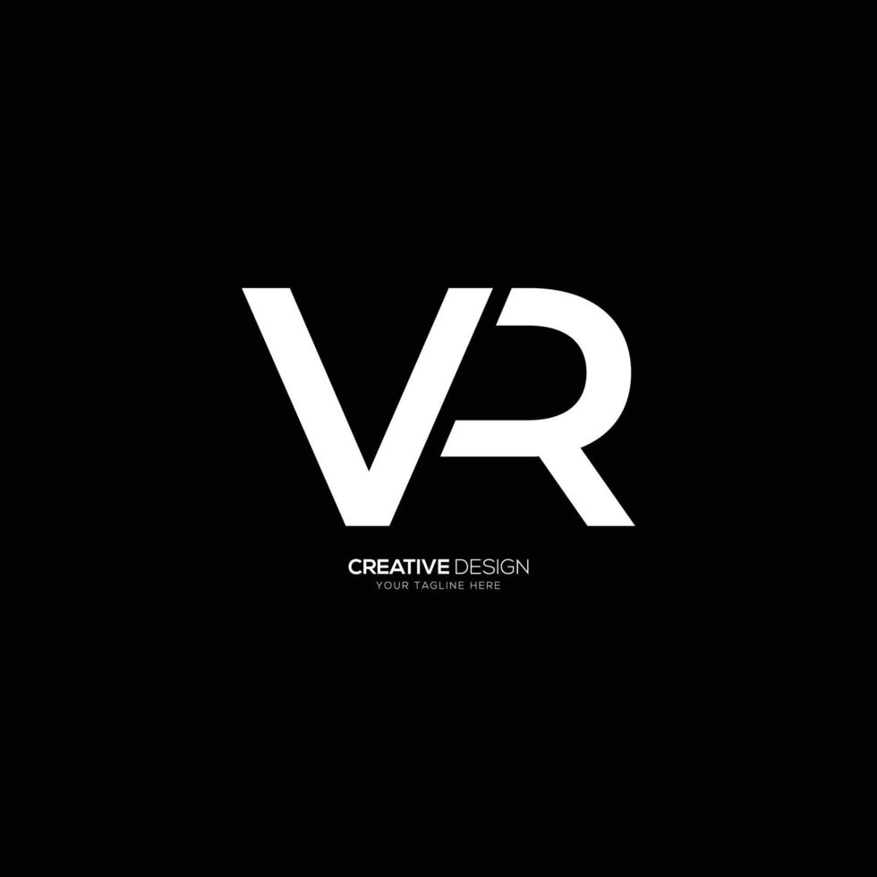 Letter V R elegant monogram logo vector