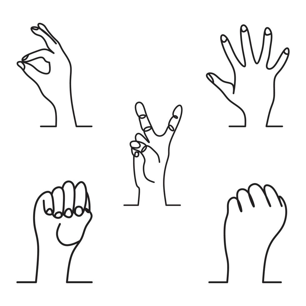 icono de gesto de mano vector