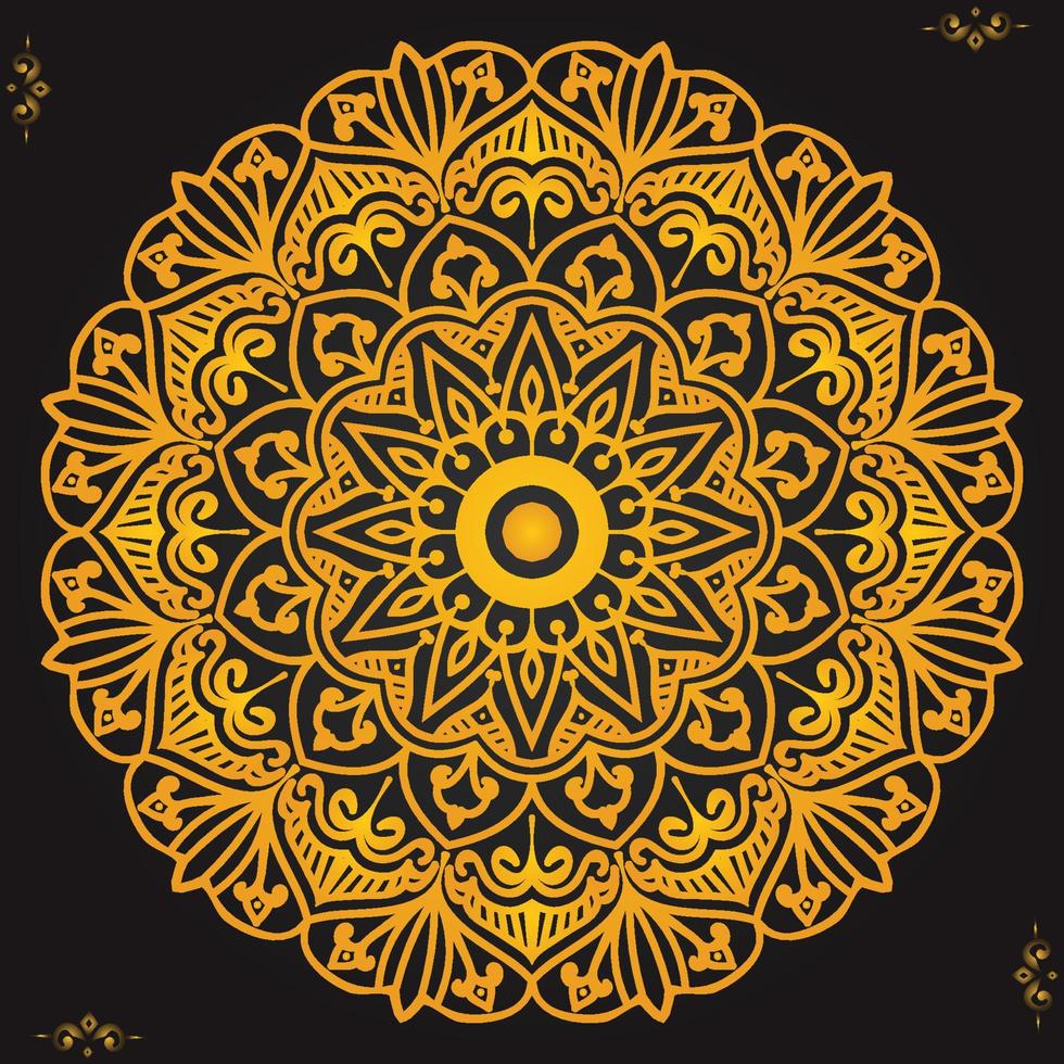 Luxury mandala background with golden arabesque pattern arabic islamic east style.decorative mandala for print, poster, cover, brochure, flyer, banner vector