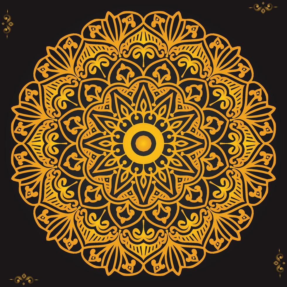 Luxury mandala background with golden arabesque pattern arabic islamic east style.decorative mandala for print, poster, cover, brochure, flyer, banner vector