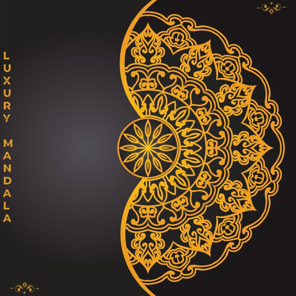 Luxury mandala background with golden arabesque pattern arabic islamic east style.decorative mandala for print, poster, cover, brochure, flyer, banner vector