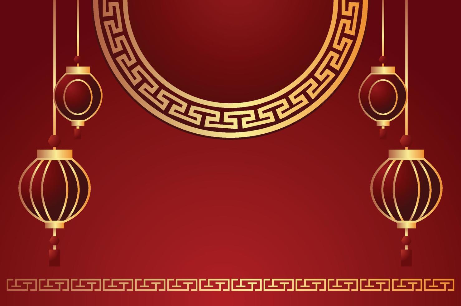 Traditional Chinese Red Background vector