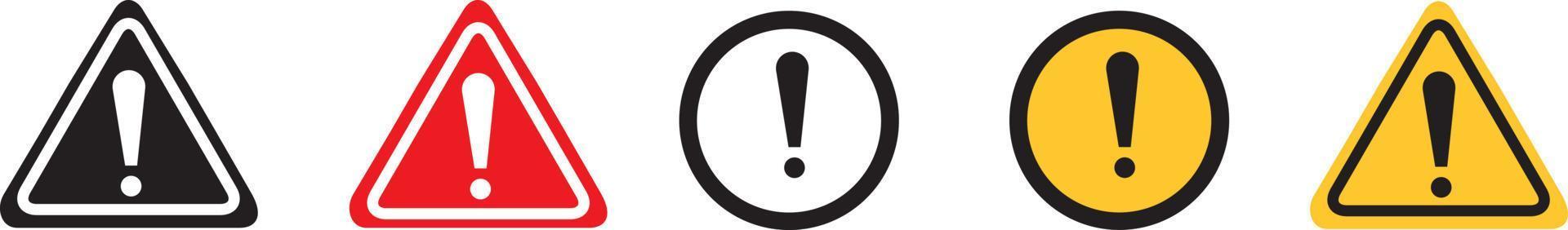 Caution signs. Symbols danger and warning signs. vector